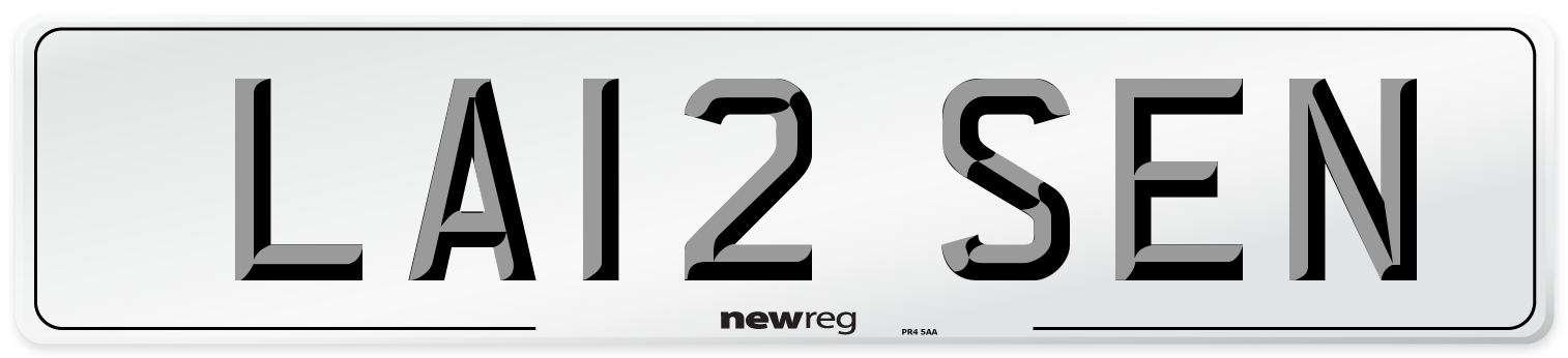LA12 SEN Number Plate from New Reg